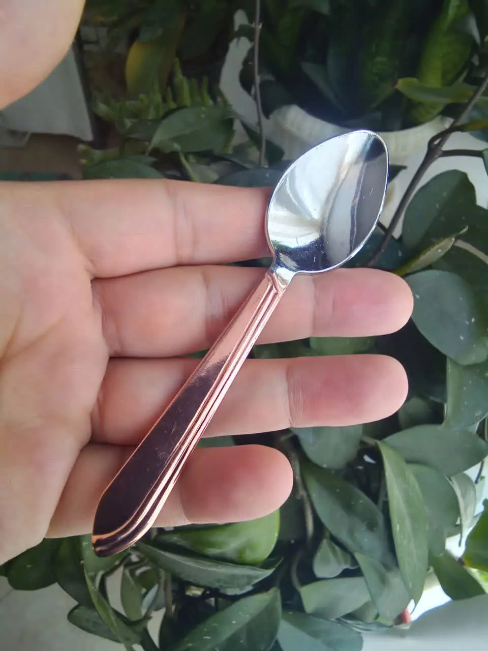🥄☕️ قاشق چایخوری مسی دورنگ 🥄☕️
