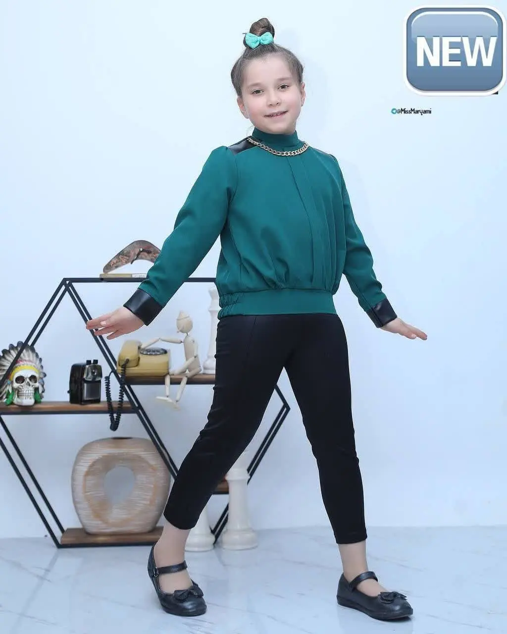👫شومیز سرشانه چرم جلو پیله👫