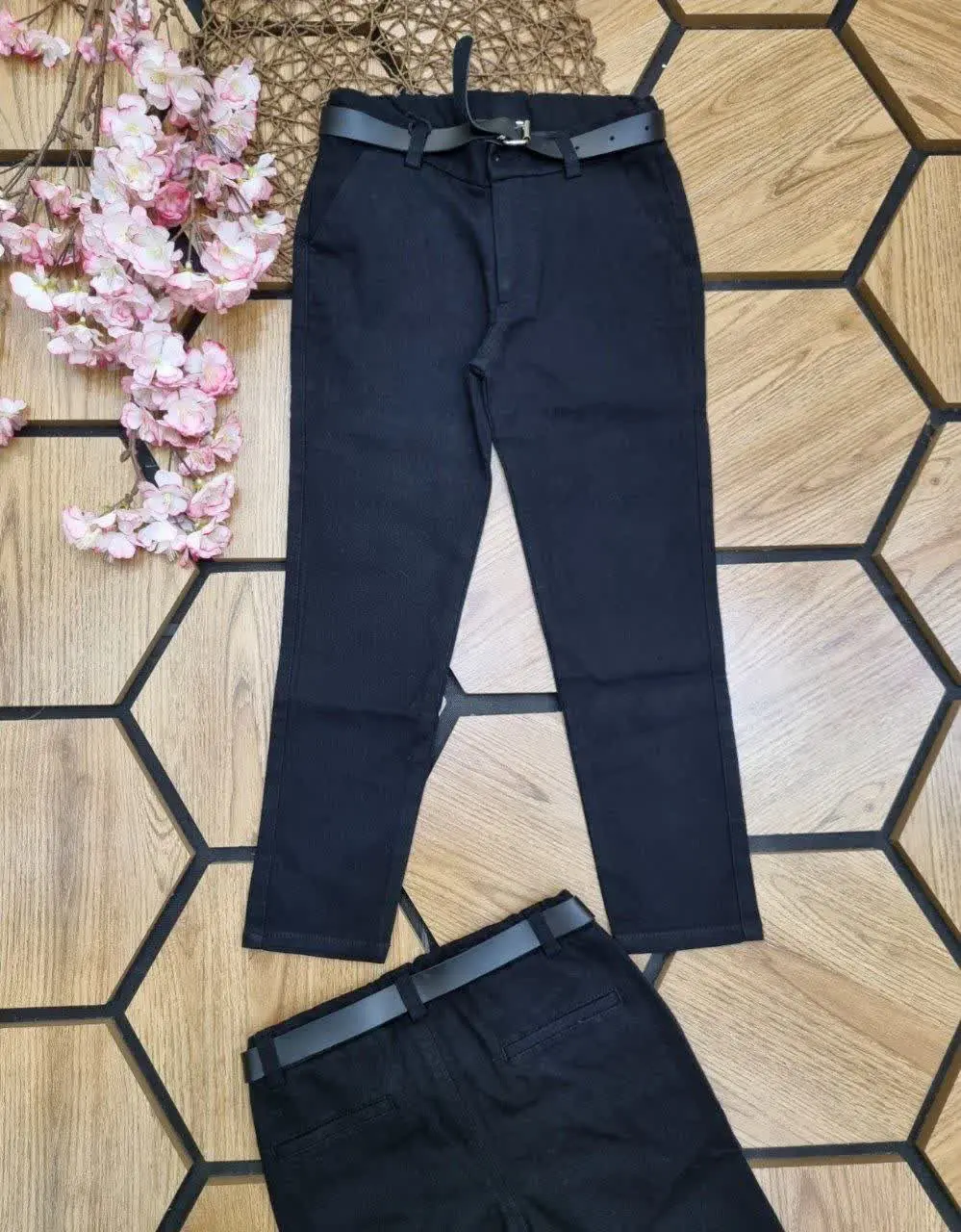 👖شلوار کتان کمربندی 👫