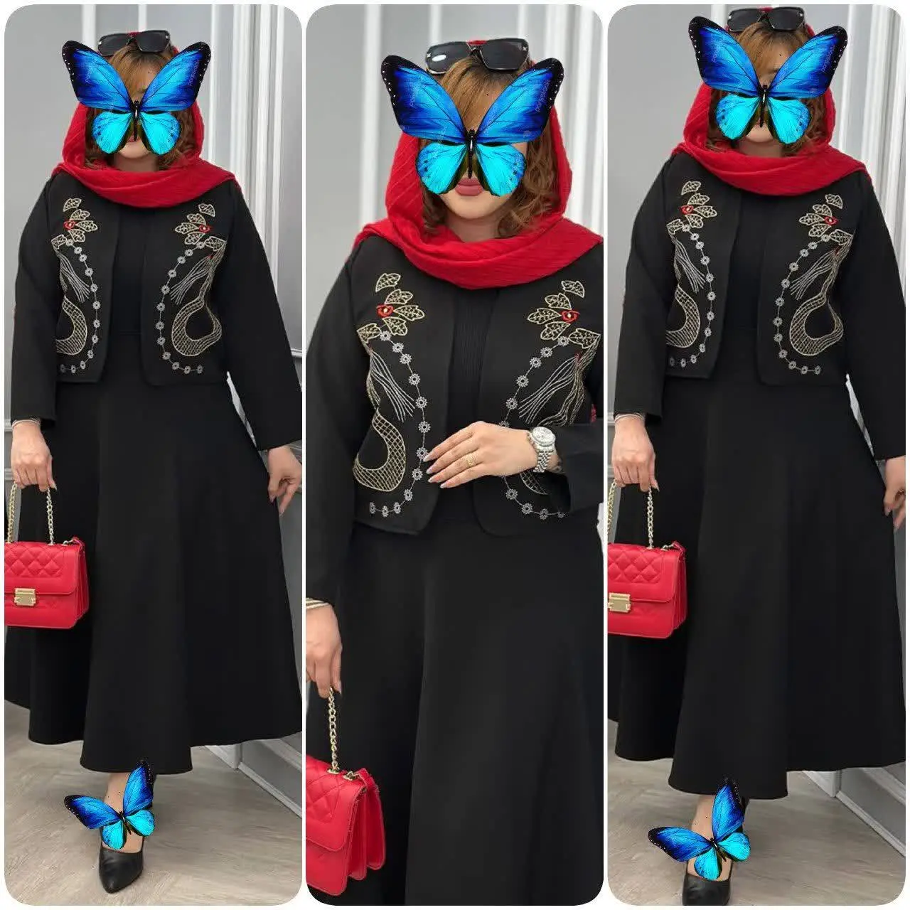 کت و دامن گلدوزی عیدانه مدل پرطرفدار نهال