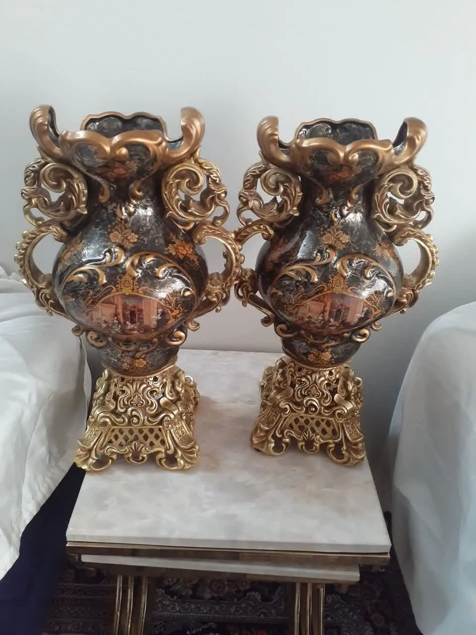 یک جفت گلدان ۵۰ سان