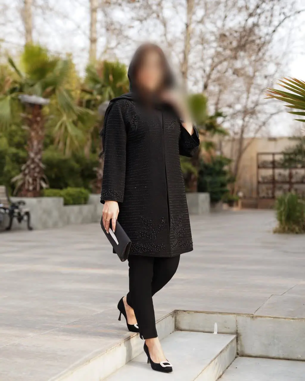 👗 مانتو یقه هفت مدل آینور — تصویر محصول در تاپ هشتگ