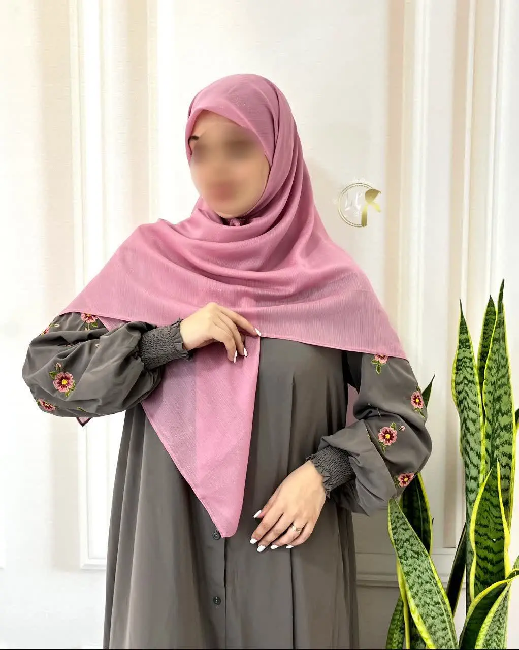 روسری ساده حریرکریشه شاین