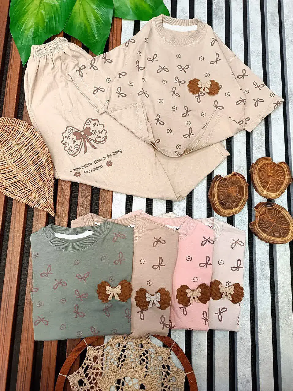 🎀کراپ شلوار طرح پاپیون🎀