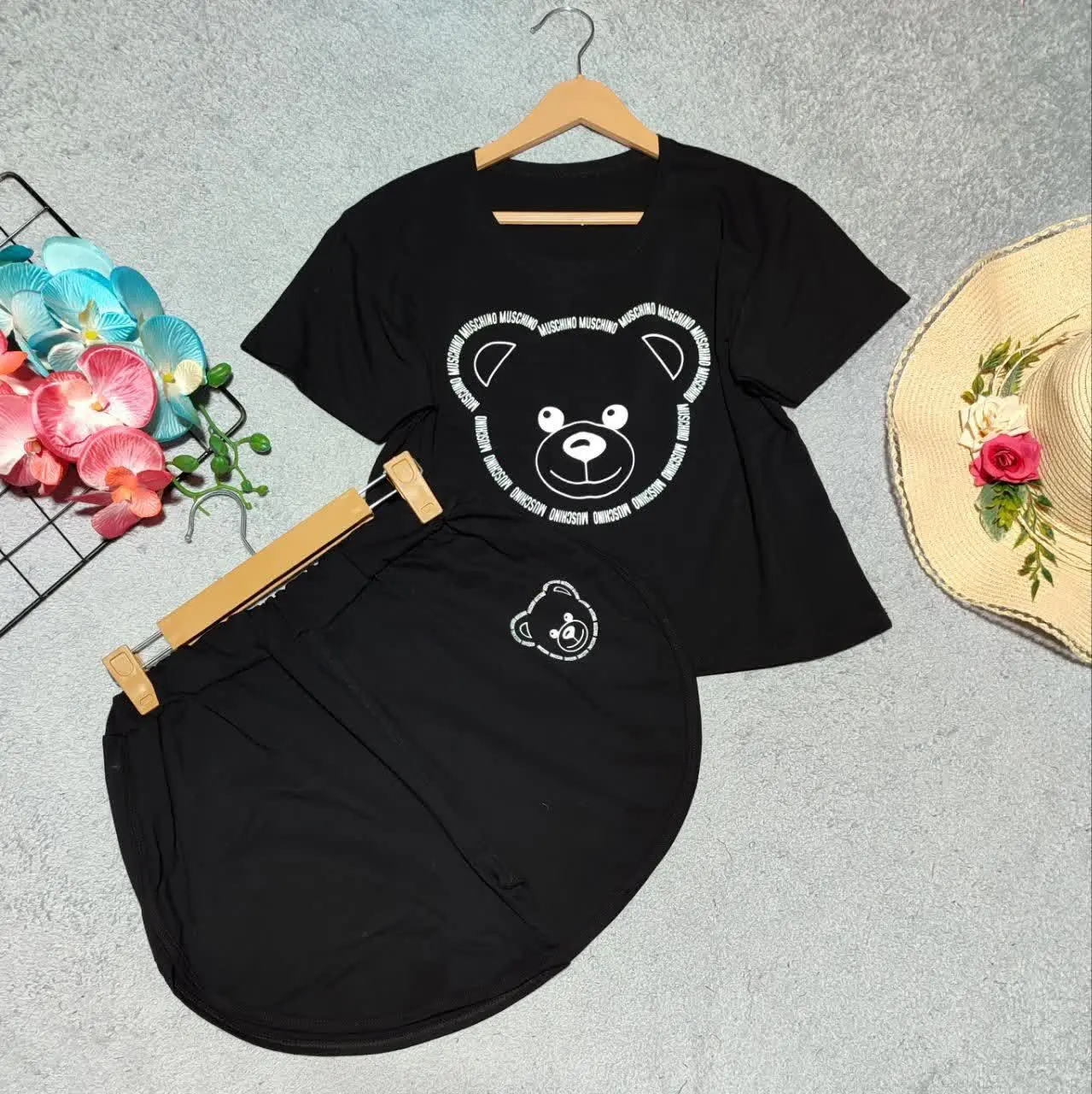 👚نام: کراپ و شلوارک خرسی ۳۰