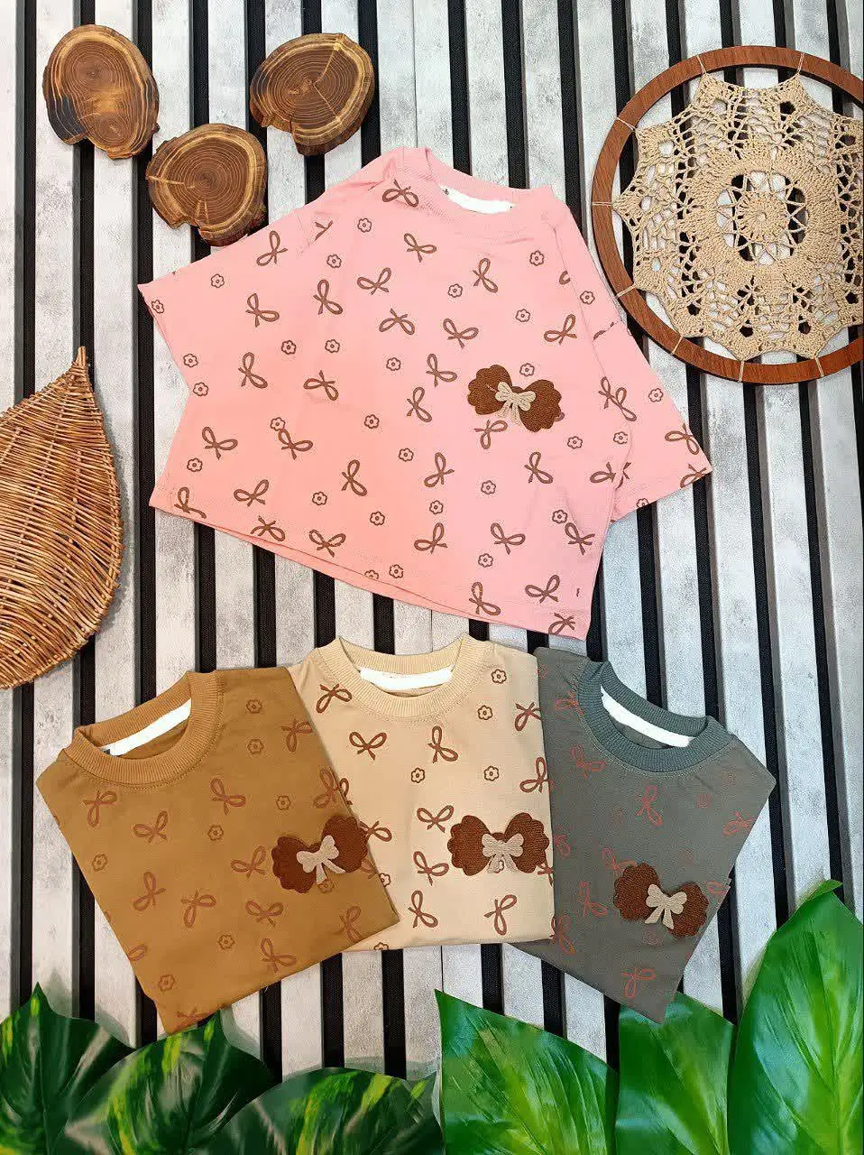 🌸کراپ تک دخترانه طرح پاپیون🌸
