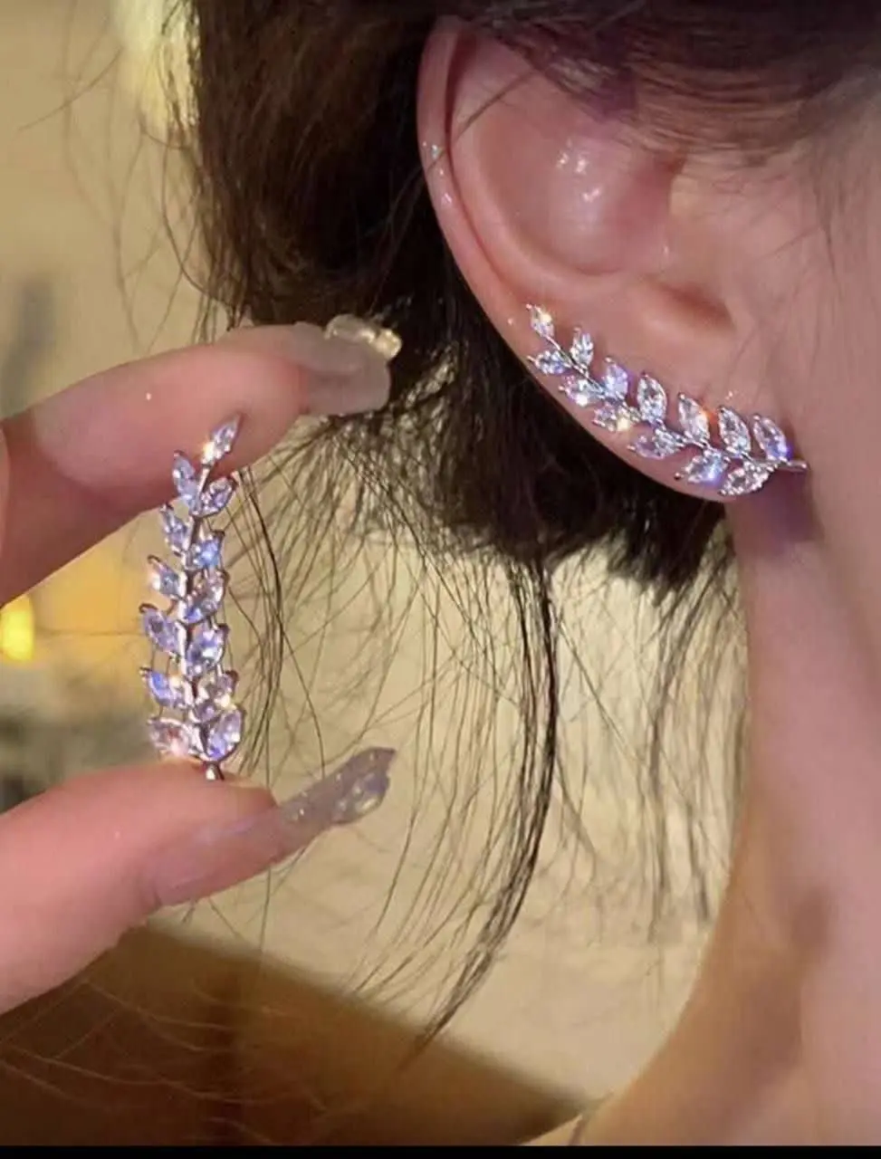 گوشواره جواهری پینترستی ترند😍😎