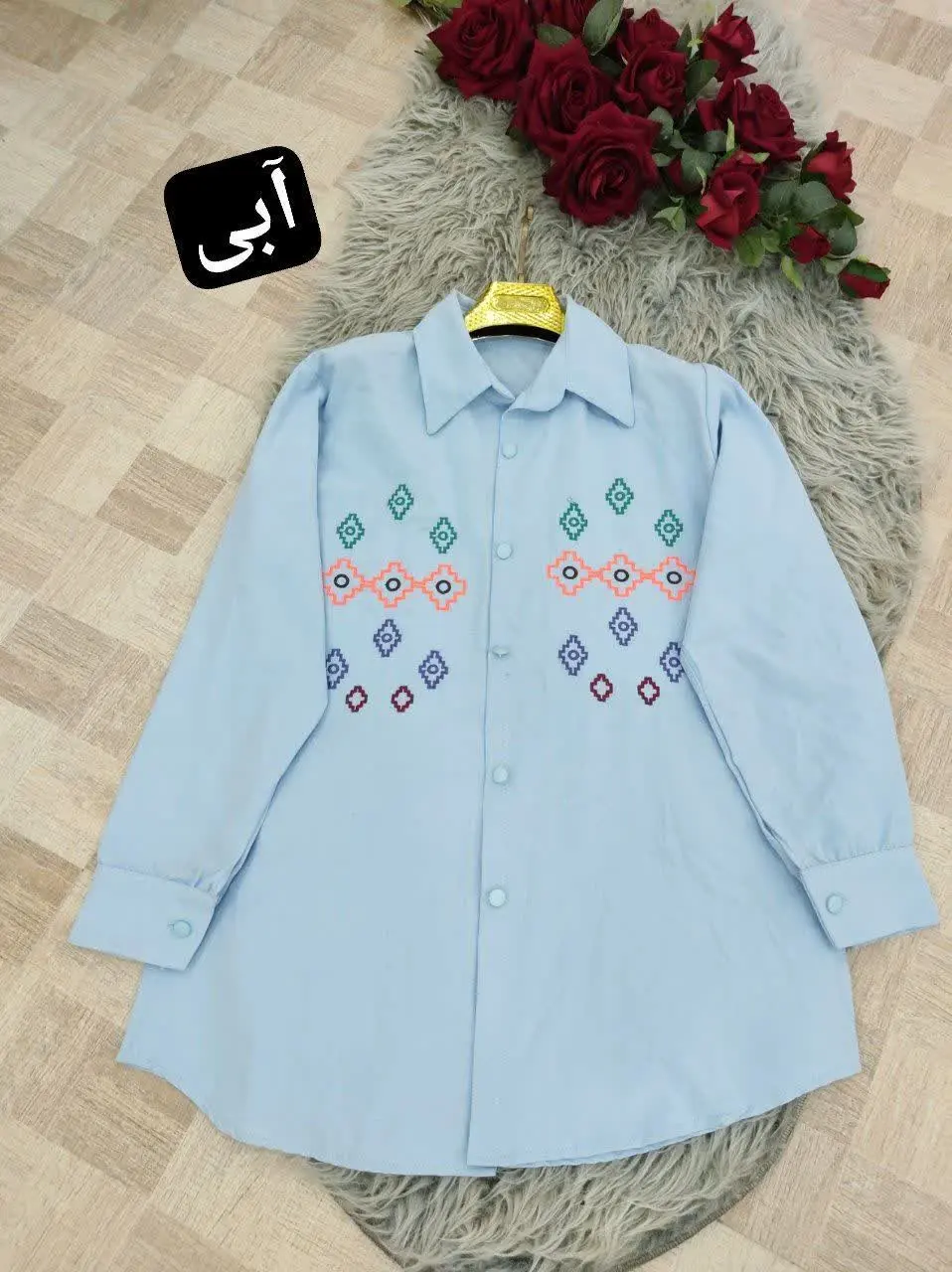 🌸نام: مانتو گلدوزی شیوا
