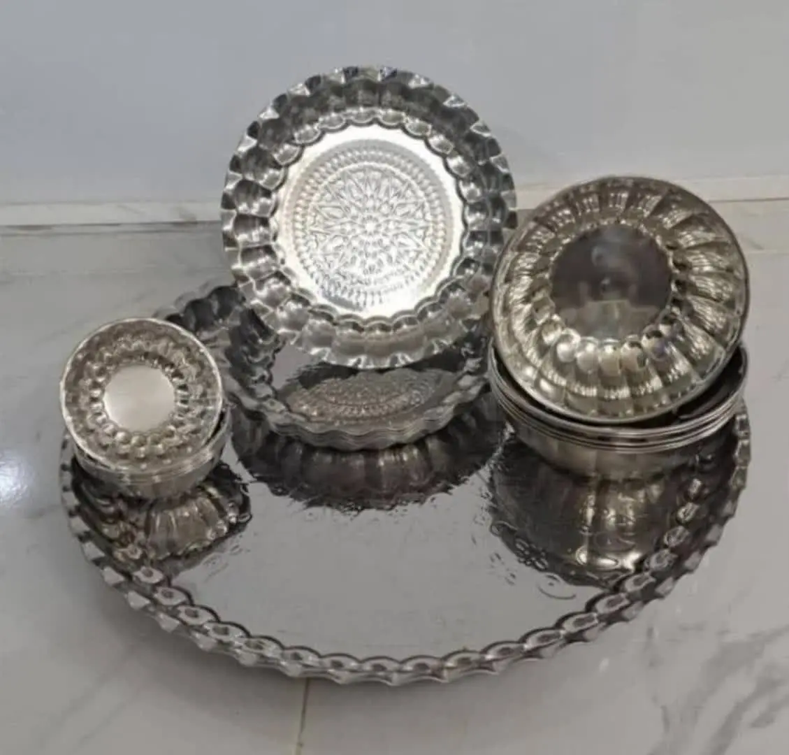 سرویس ۱۹ پارچه استیل طرح دار