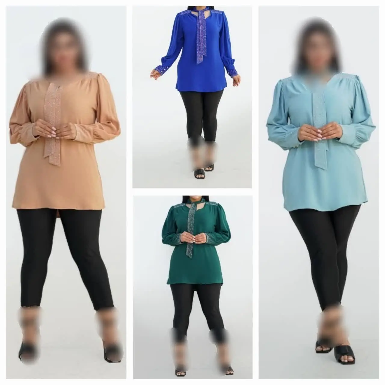 نام: شومیز یقه کراواتی نگین دار🤩