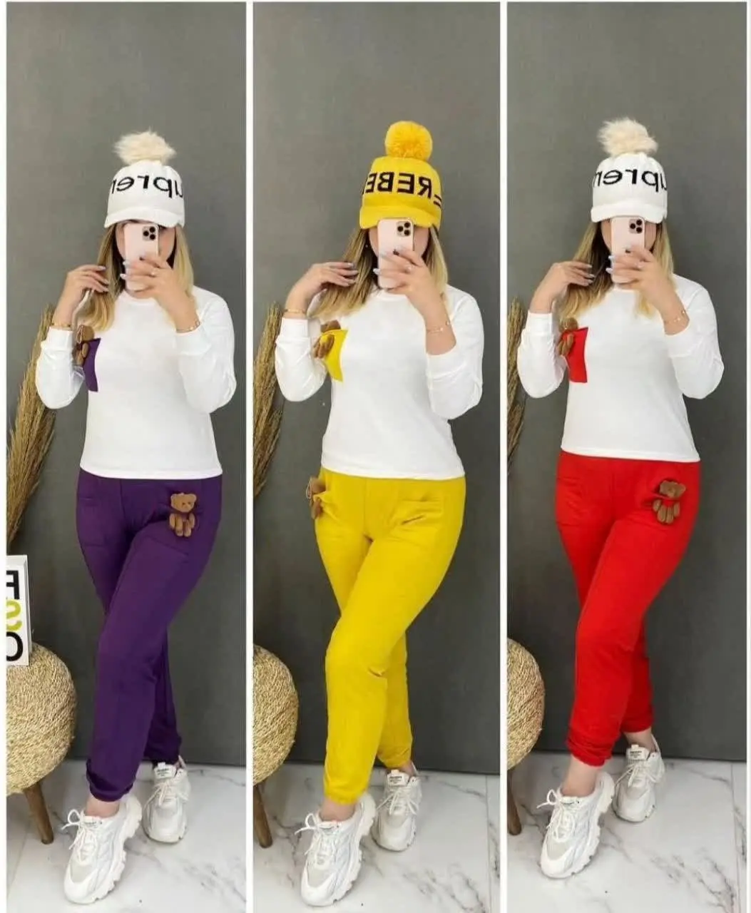 👚نام کالا: ست بلوزکراپ و شلوار جاگر عروسکی 😉👌