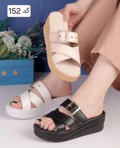 ☘ دمپایی لژدار فانتزی سگک و ضبدر