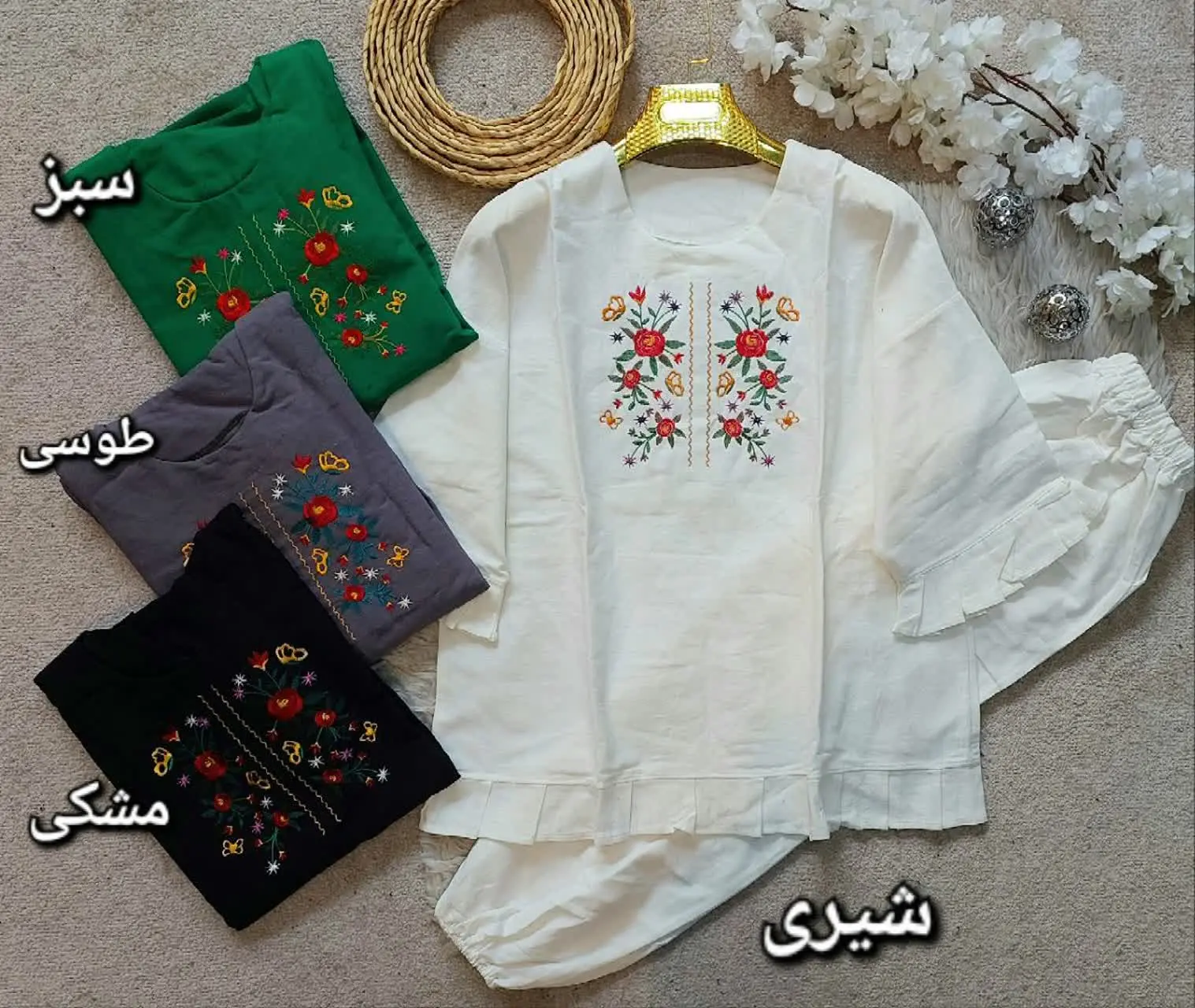 ❤️نام: بلوز و شلوار قواره دار Rozet ۱۶