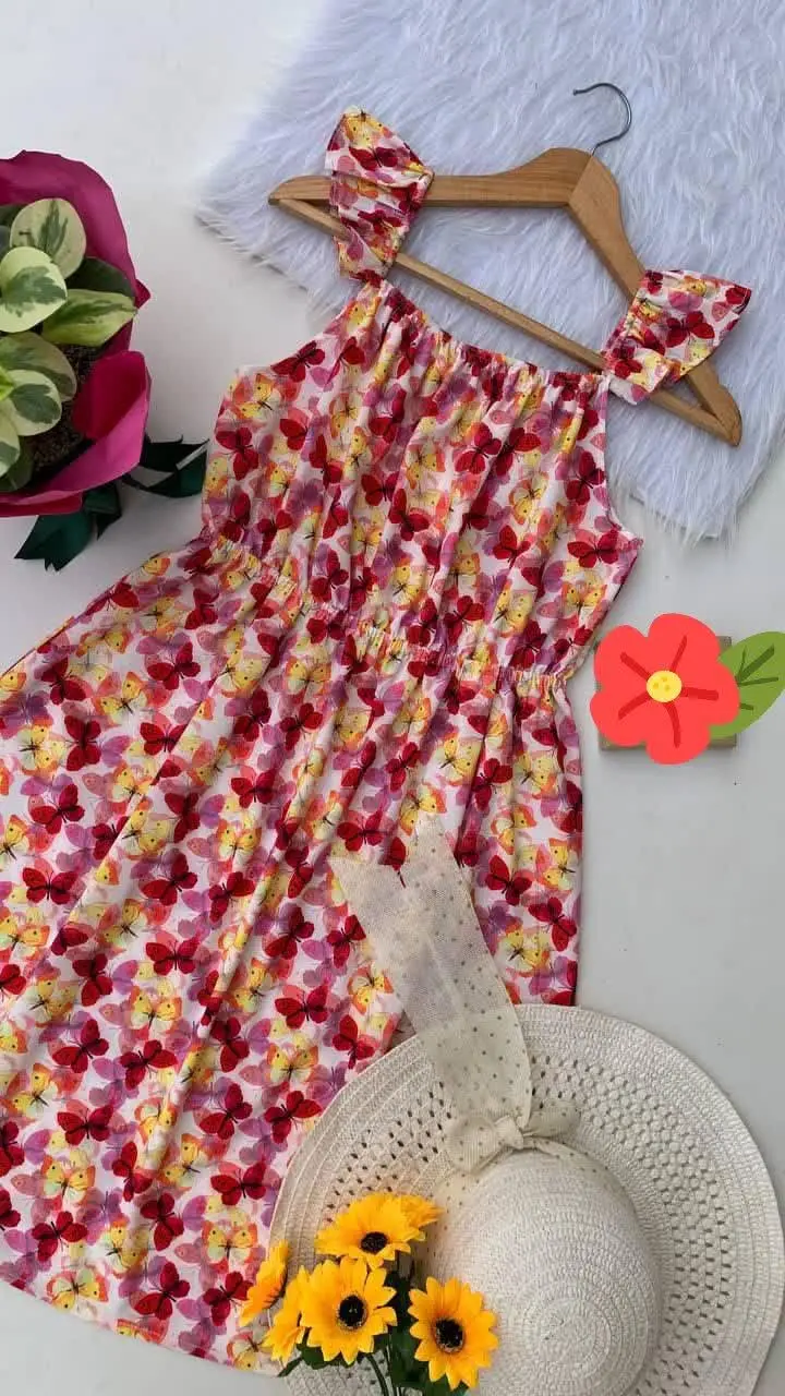 پیراهن بالا چین دار پروانه🦋😍