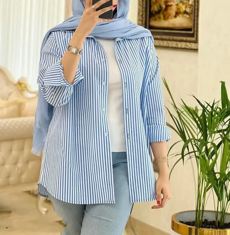 اینم یه مدل مانتو پرطرفداااار و خوشتیپ پوش راه راه دیگه اینبار با جنس لینن اعلا👍