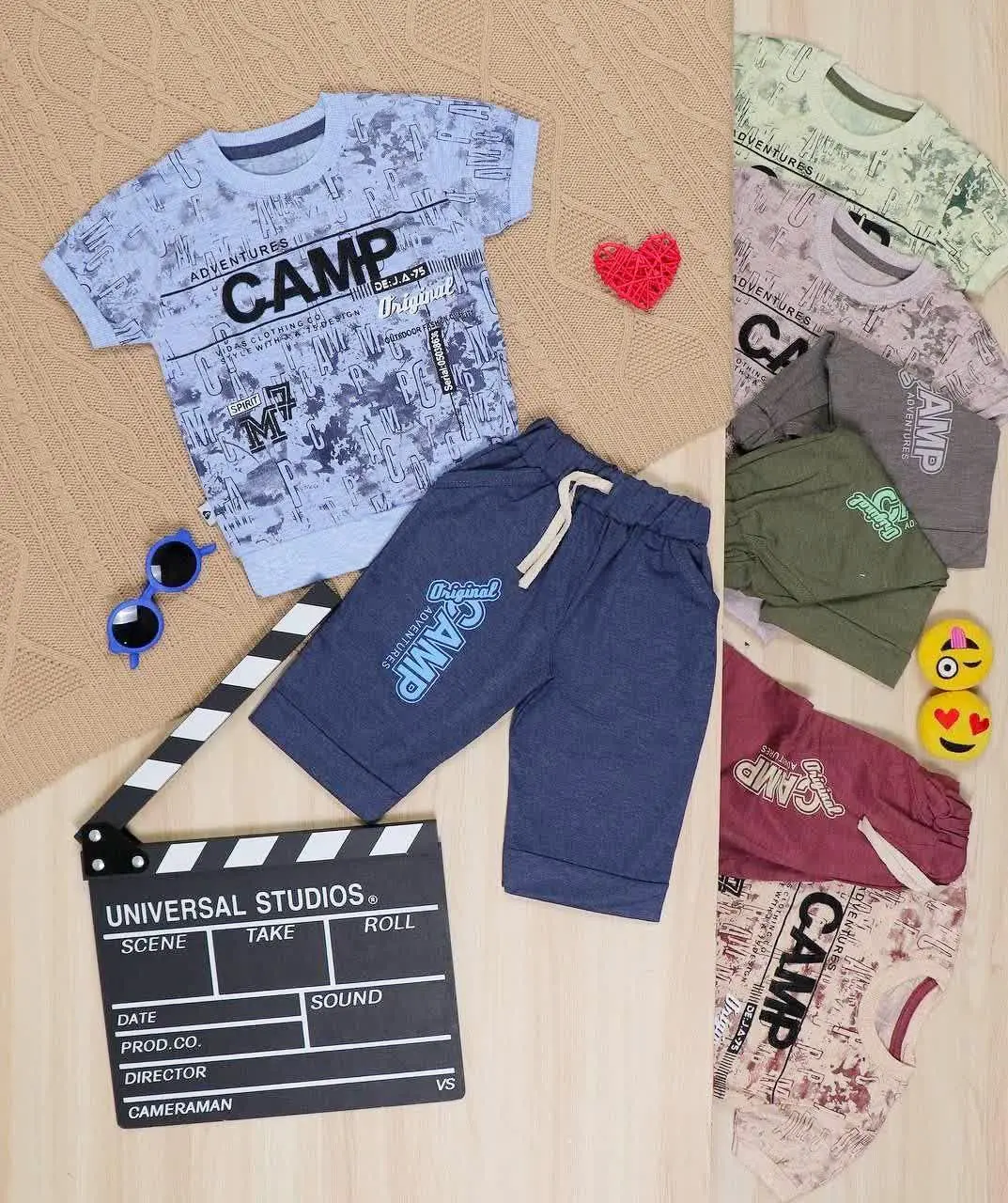 👫تیشرت و شلوارک گلدوزی CAMP👫