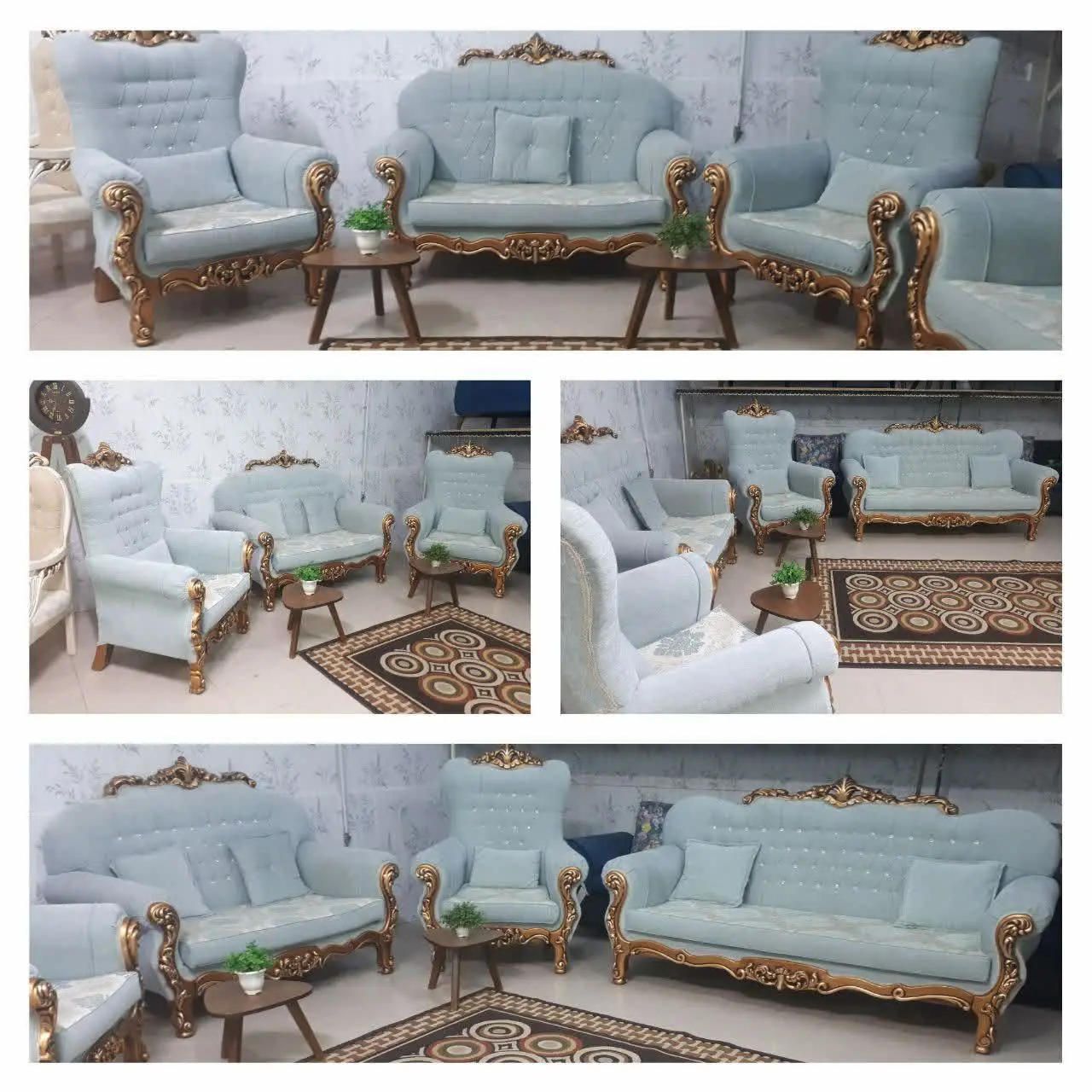 مبل۷نفره نیمه استیل بسیار زیبا و شیک