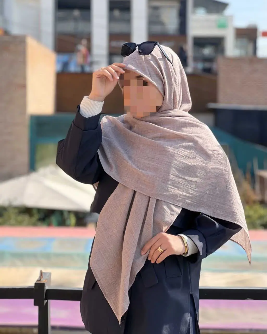 روسری وال نخی ساده