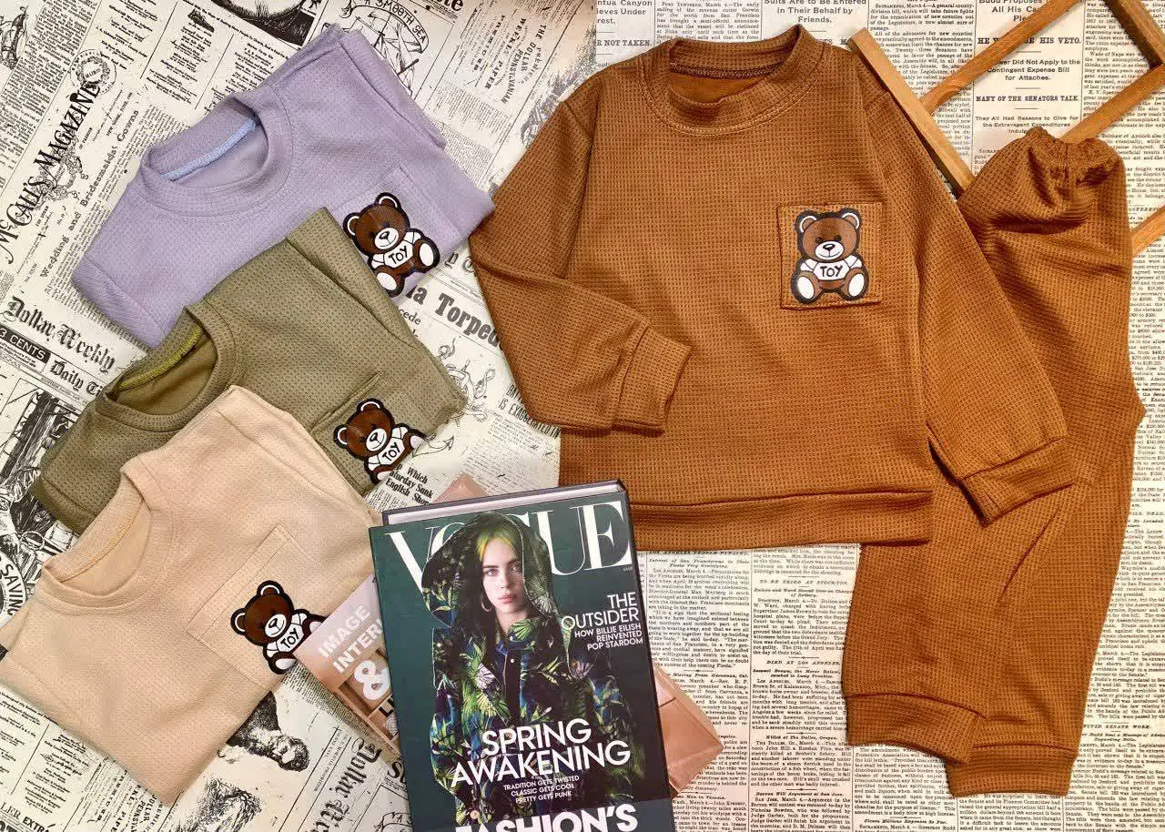 🧶بلوزو شلوار بیسکویتی 🧸🧸 ست...