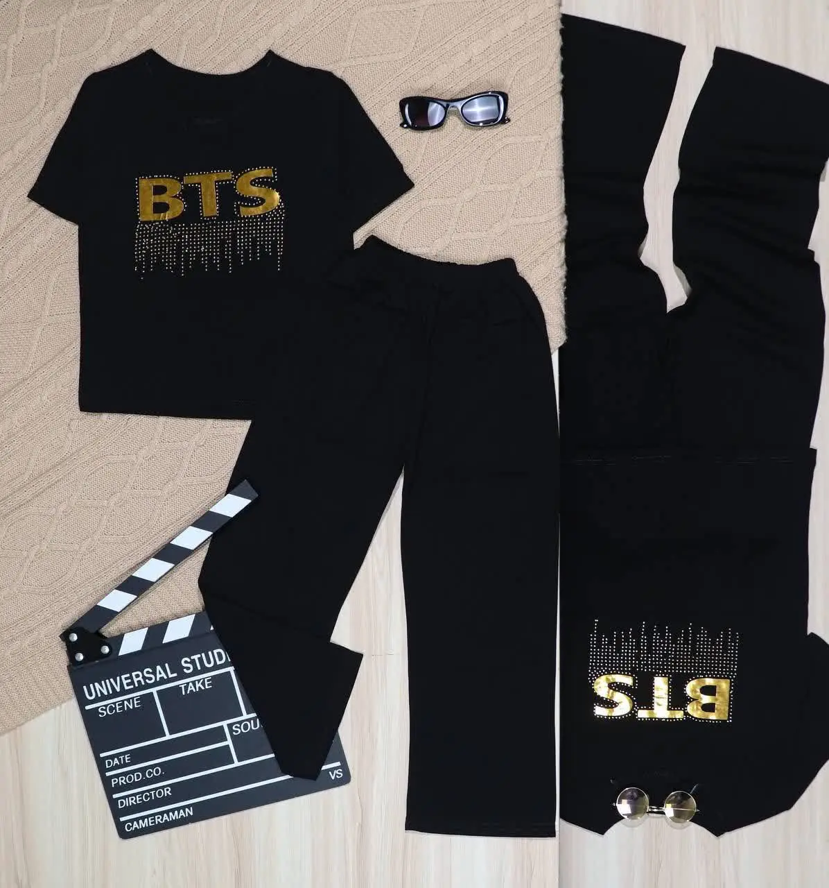 👫شومیز و شلوار مشکی اسکودا BTS👫