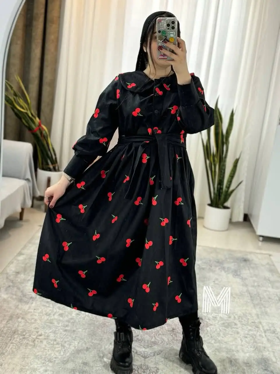 👚نام: پیراهن پالتویی چری🍒😍