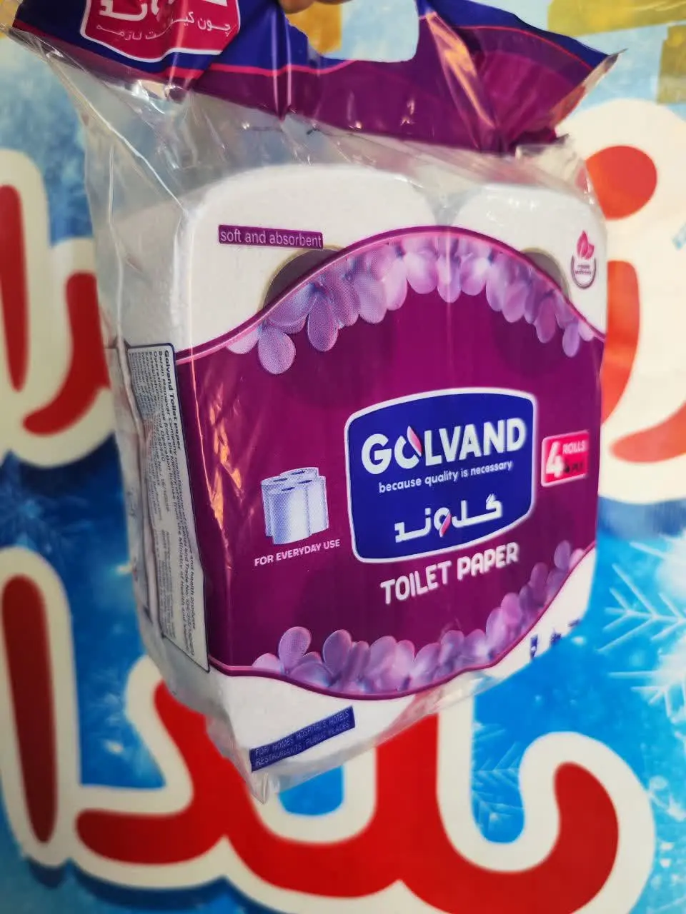 دستمال ۴ قلو رولی با کیفیت گل وند