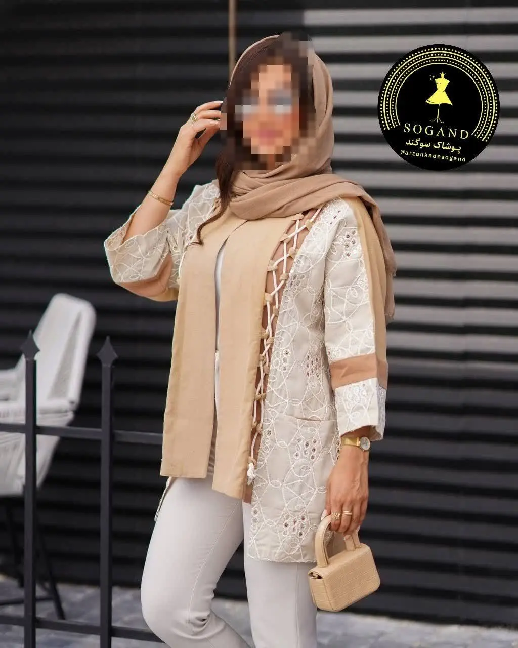 🌻کت سوزندوزی مدل سحر