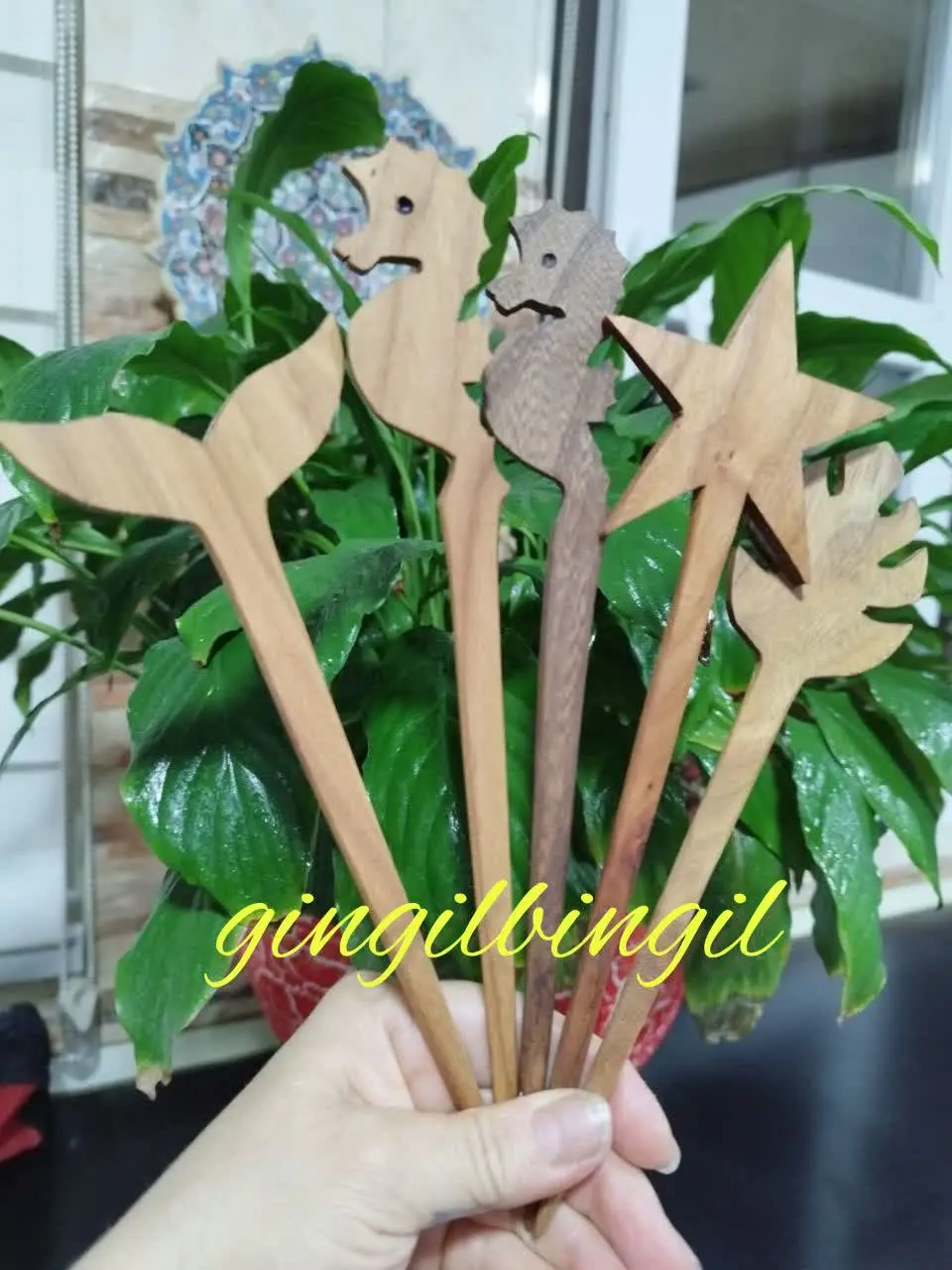 کانزاشی (گیره موی ژاپنی) چوبی