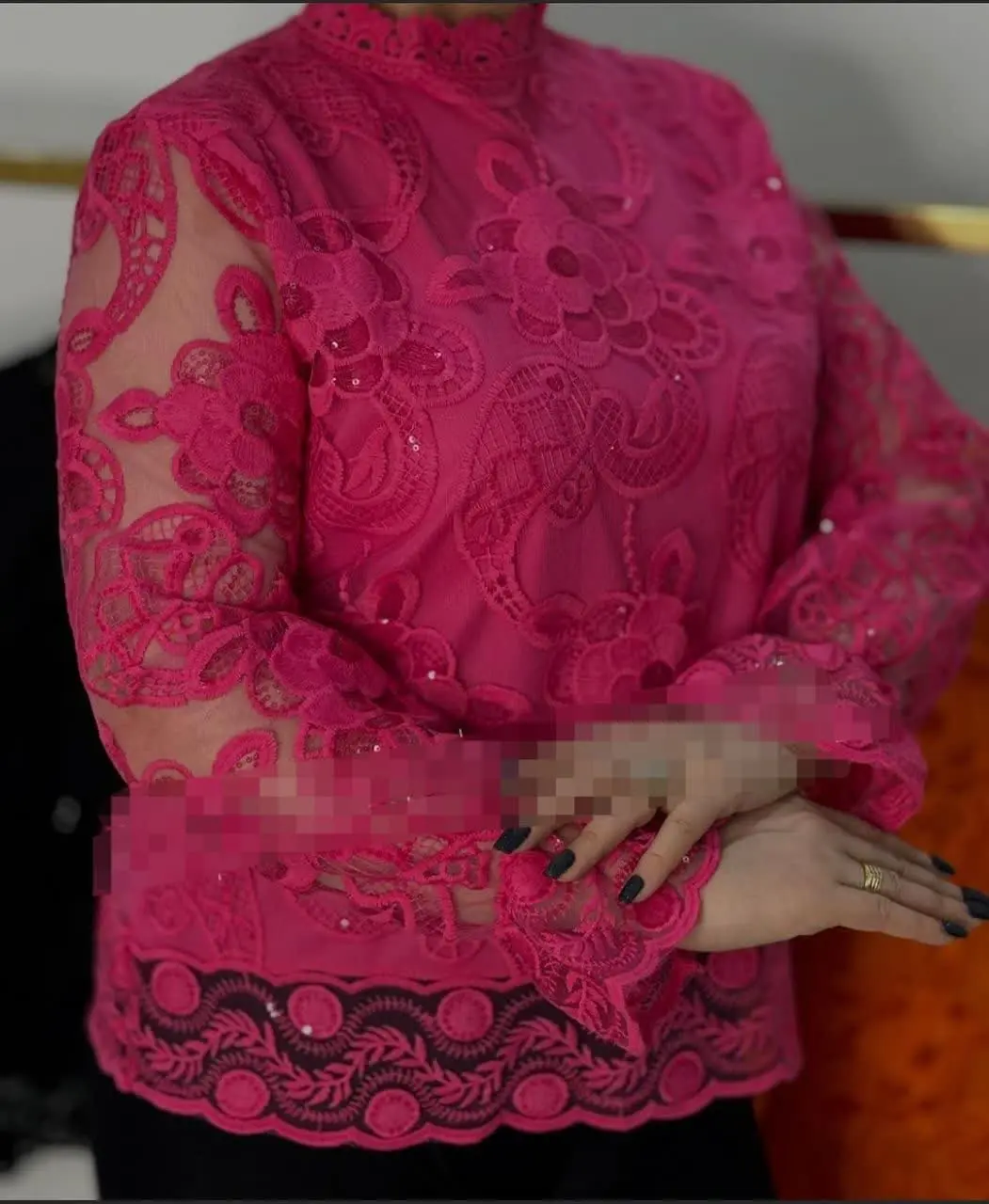 بلوز مجلسی گیپور دار مجلسی😍
