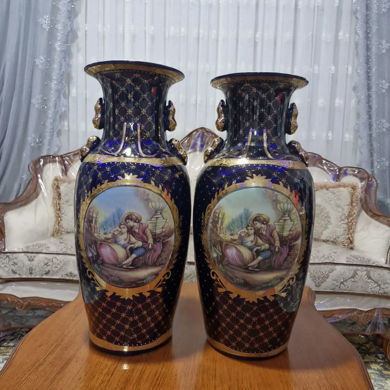 جفت گلدان کنار سالنی ۶۲ سانت