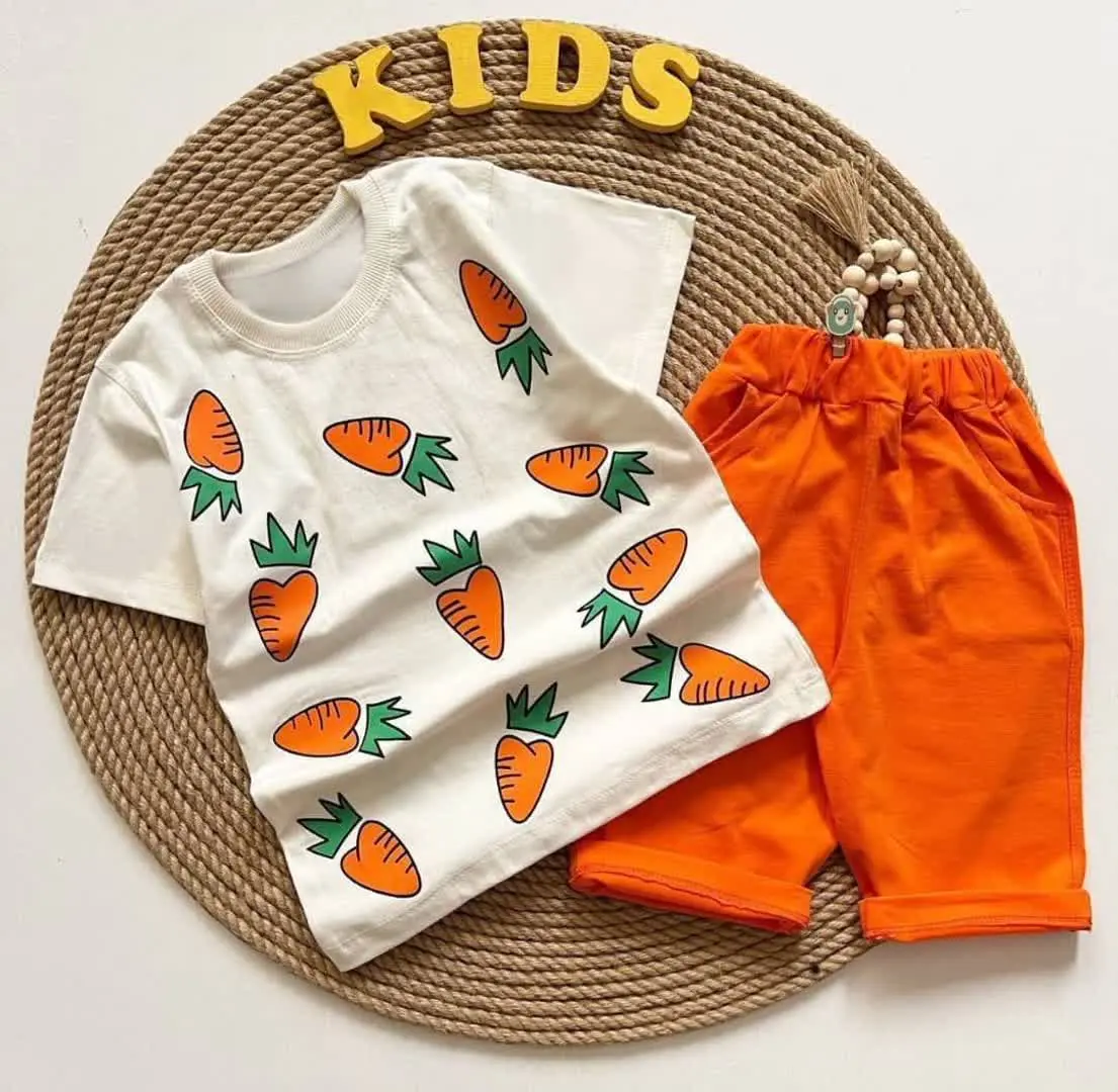 👚نام: ✅️تی شرت شلوارک هویجی 🥕🥕🥕🥕🥕🥕🥕