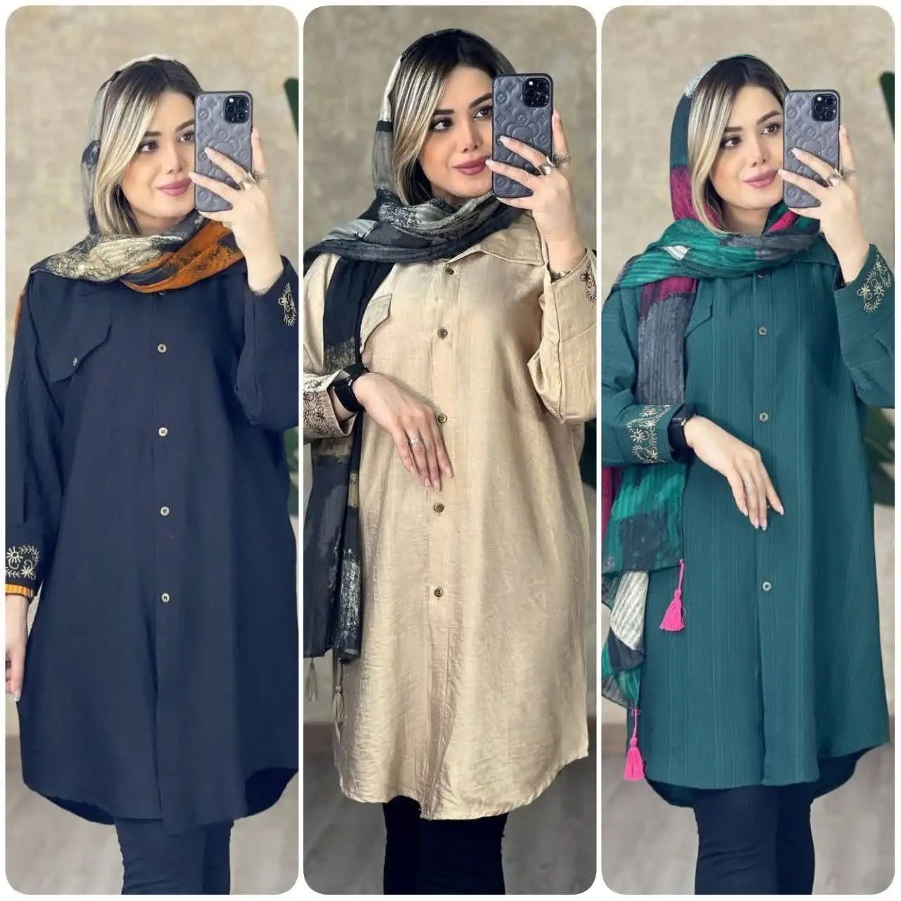 ❤️نام: مانتو گلدوزی المیرا🏴 ((ویژه محرم)) 🏴