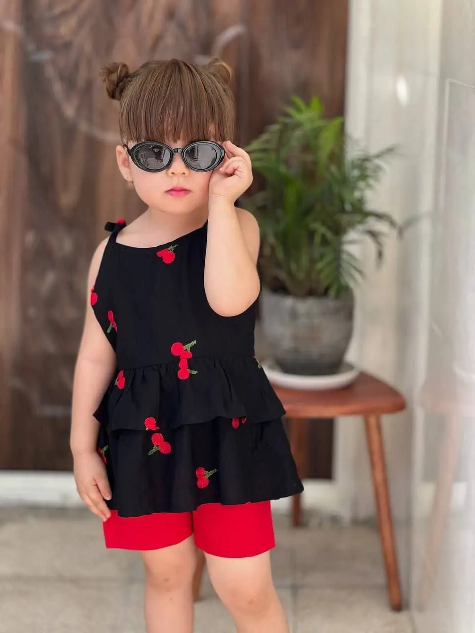 👚نام: ست تاپ شلوارک گیلاس🍒
