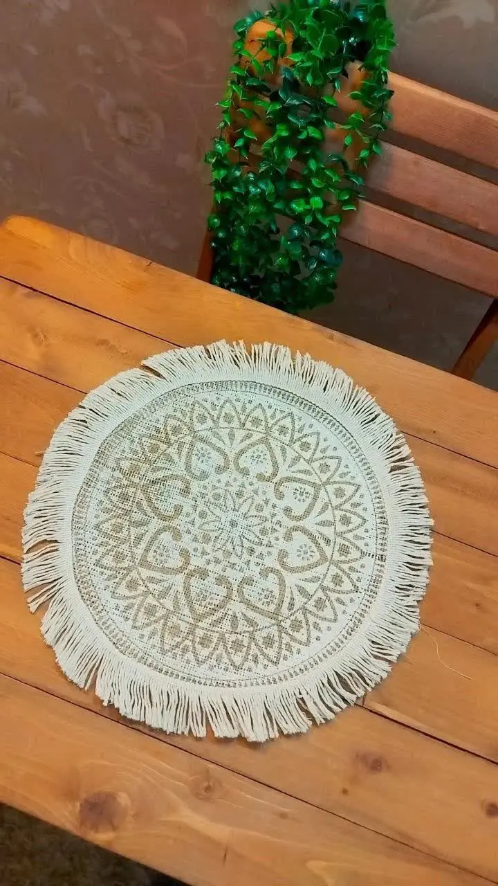 💥زیربشقابی گرد کنفی💥