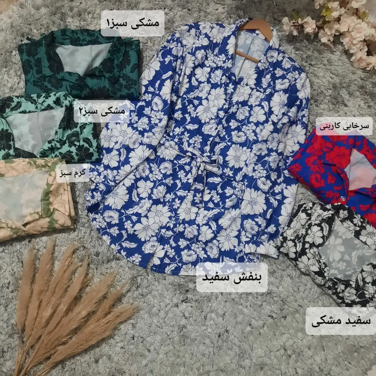 🌻شومیز مانتویی مدل شکوفه