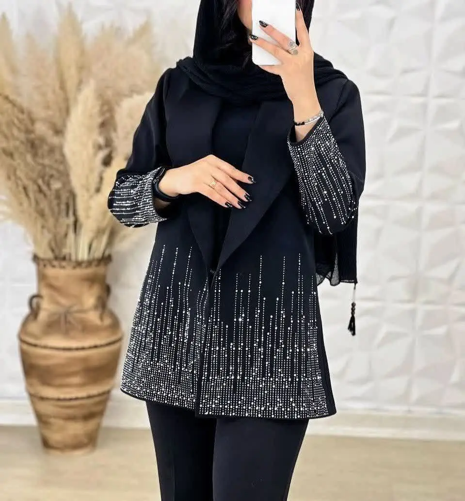 👒نام: کت انتیک یقه آبشاری فول نگین قد ۸۰ 😍