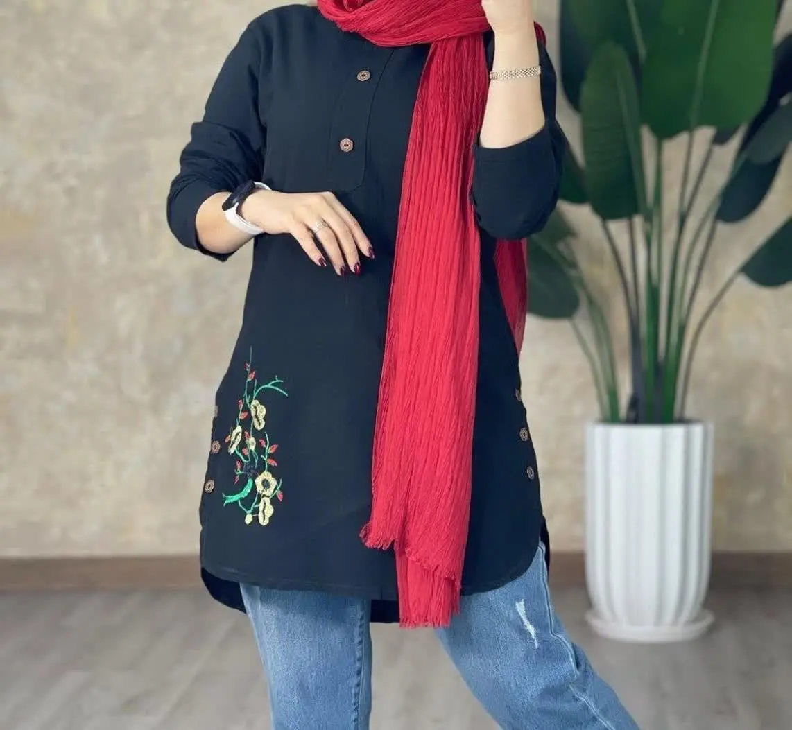 نام: مانتو الیاف بغل دکمه