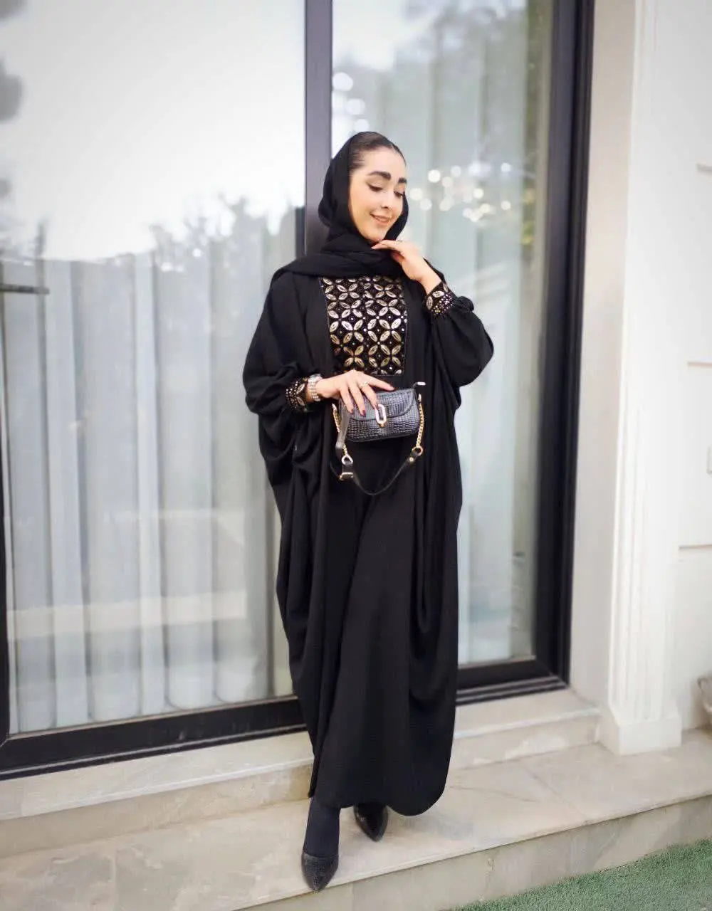 عبا با خرجکار هندی سوزن دوزی 😍