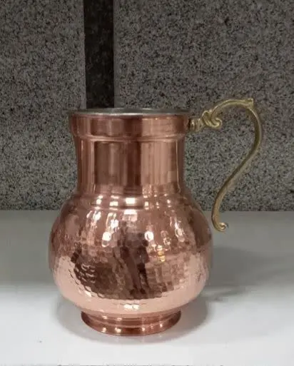 🥛 پارچ چکشی دسته برنجی 🥛