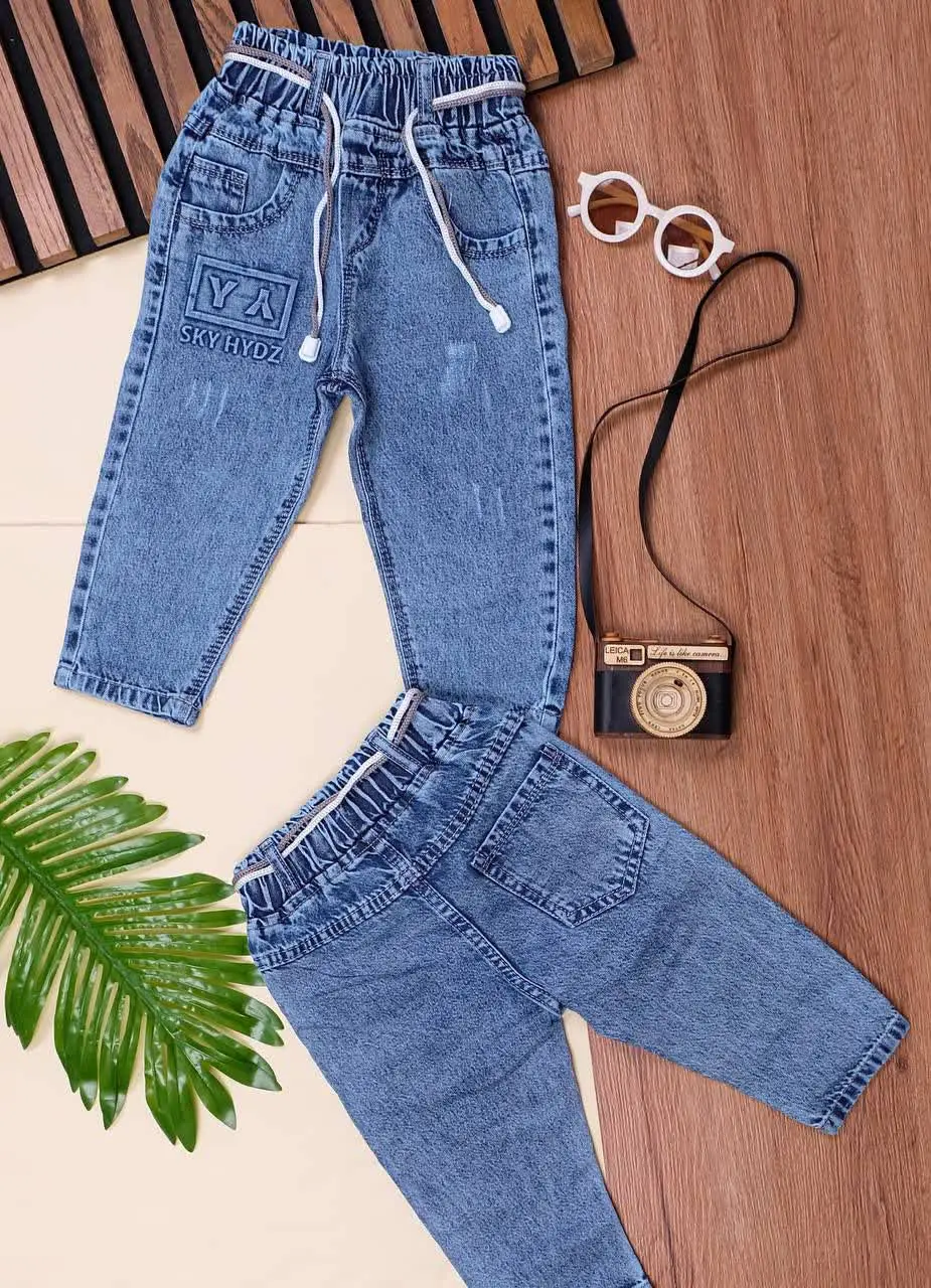 👖نام کالا: #شلوارجین مام فیت کمرکش اسپرت