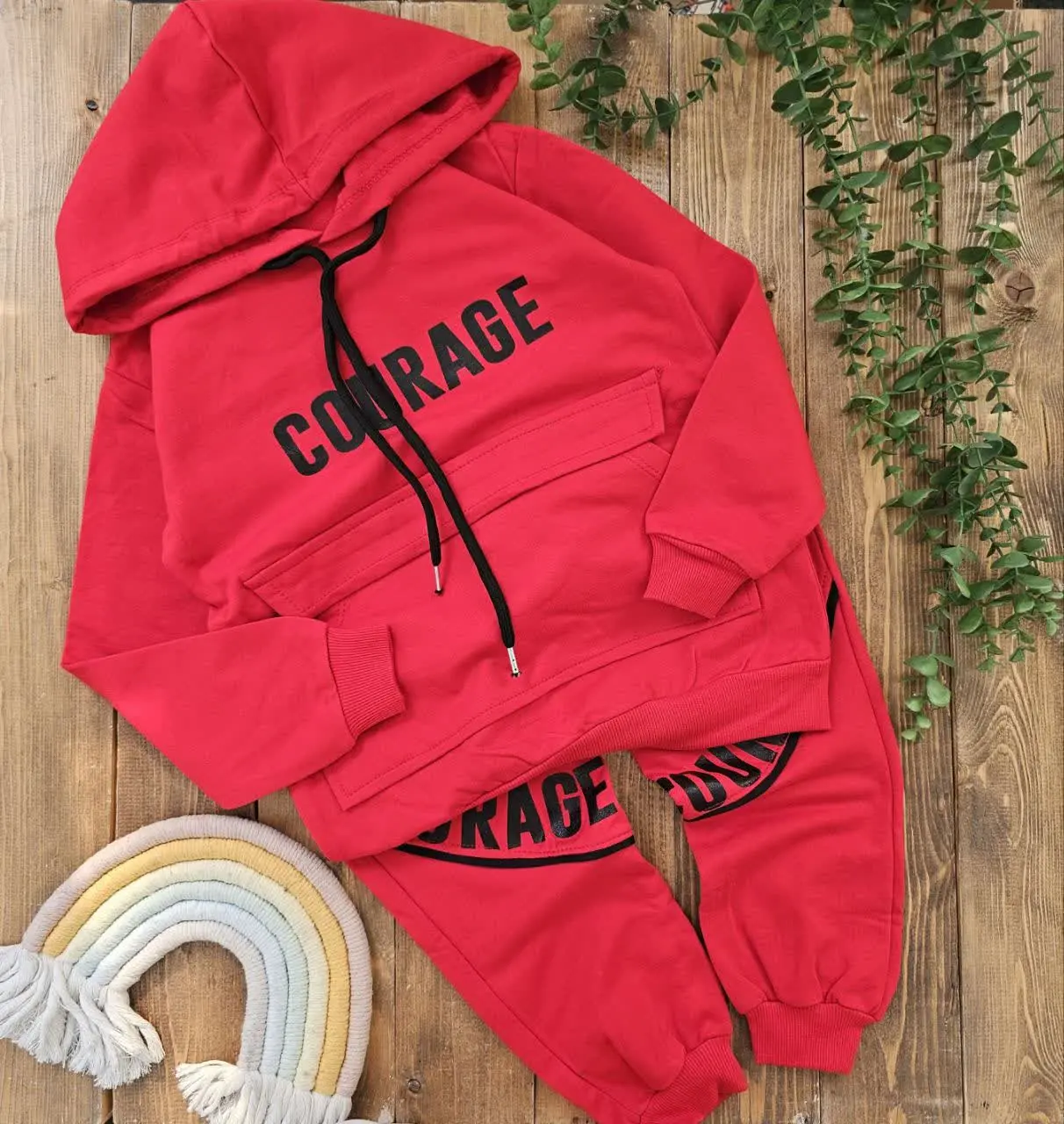 🔮هودی شلوار اسپرت طرح COURAGE🔮