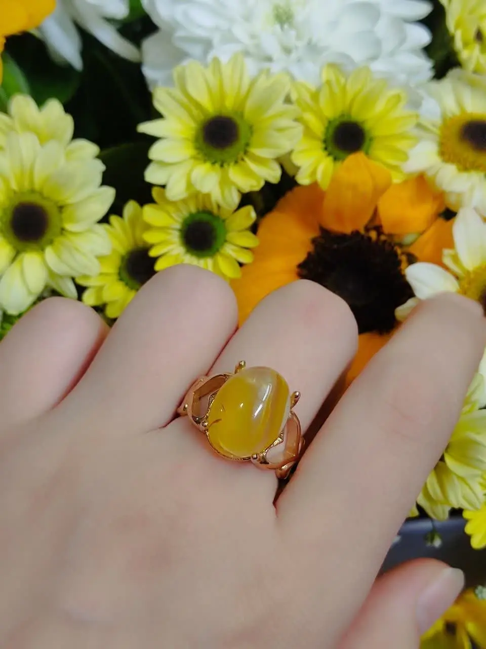 نمونه انگشترهای نگین عقیق زرد😍✨