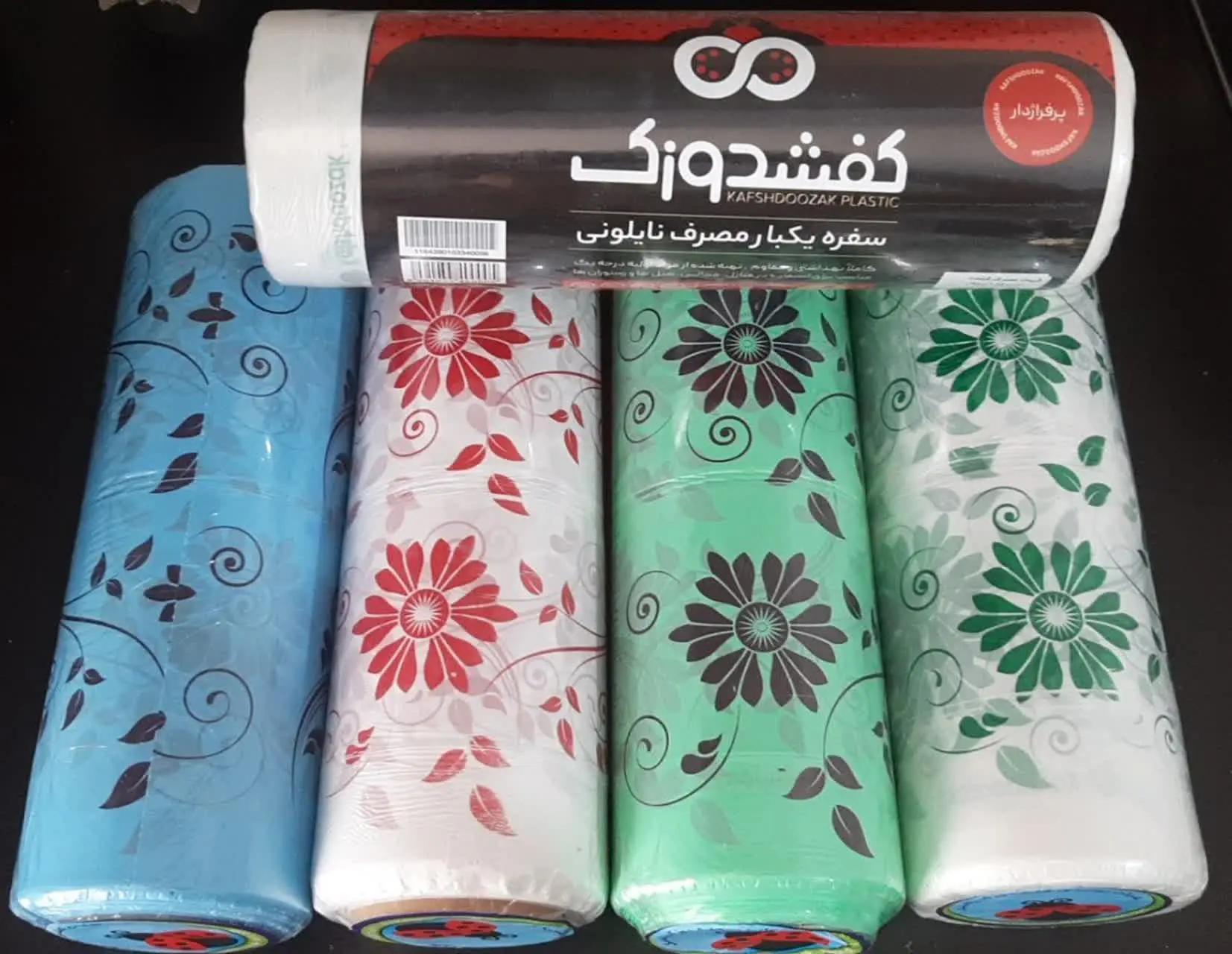 سفره یکبارمصرف نایلونی کفشدوزک