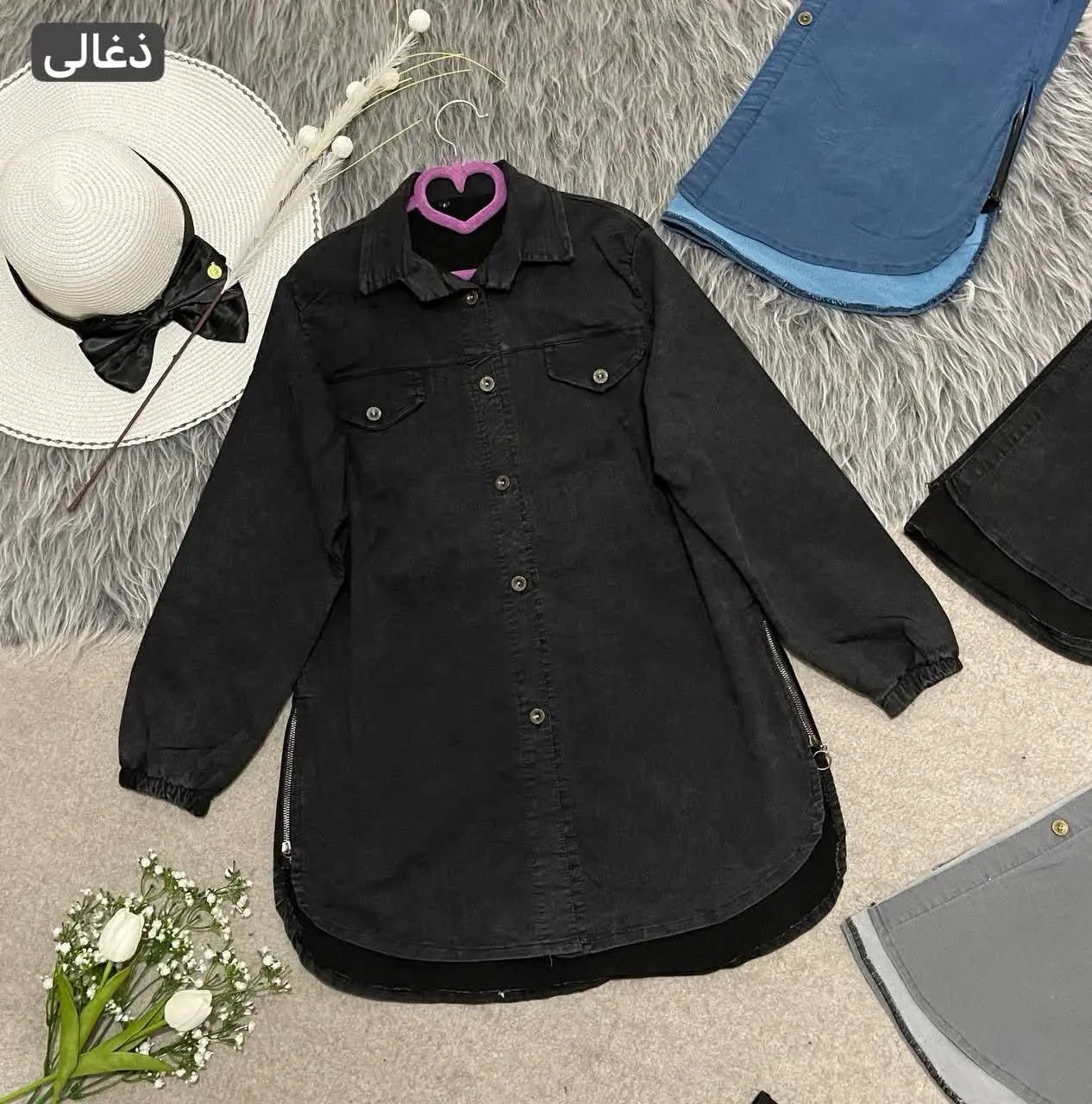 نام: مانتو جین بغل زیپ ۱۰
