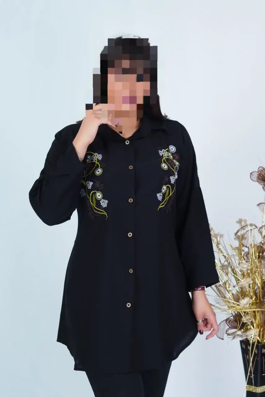 طرفداران #مانتو بلند ببنید چ مدلی اومده🤩 طرح گلدوزی بسیار زیبا🥰 جنس عالی کیفیت بالا با تنخور فوق العاده شیک و جذاااب😍👌