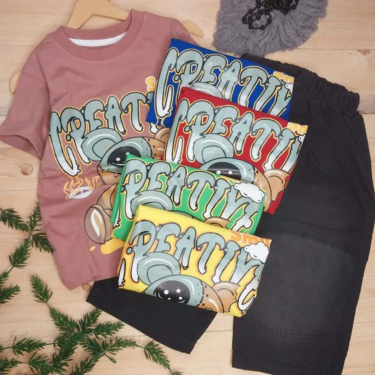 👚نام: ست تیشرت شلوارک crfative😊