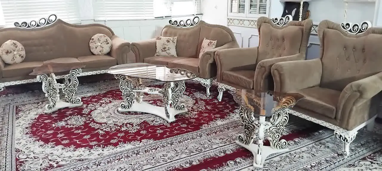 مبلمان ۷ نفره، کفیها فوم سرد و مقاوم
