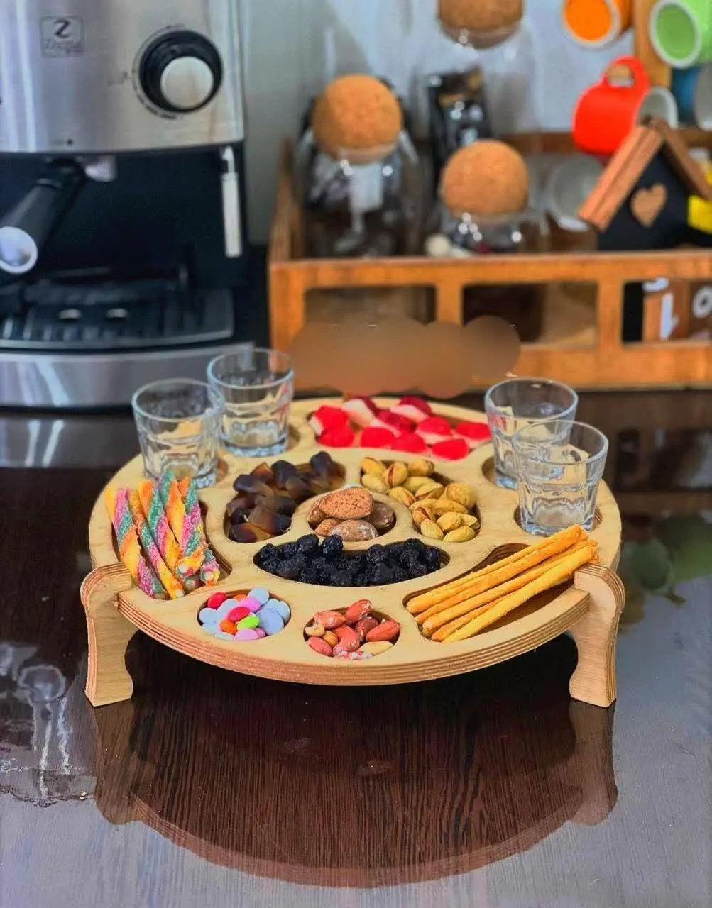اردو خوری گرد پایه دار ۴ شات
