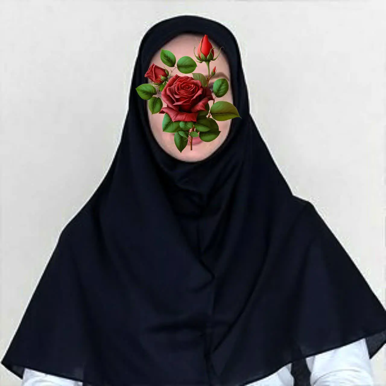 🌾 مقنعه مشکی ساده جنس تیترون