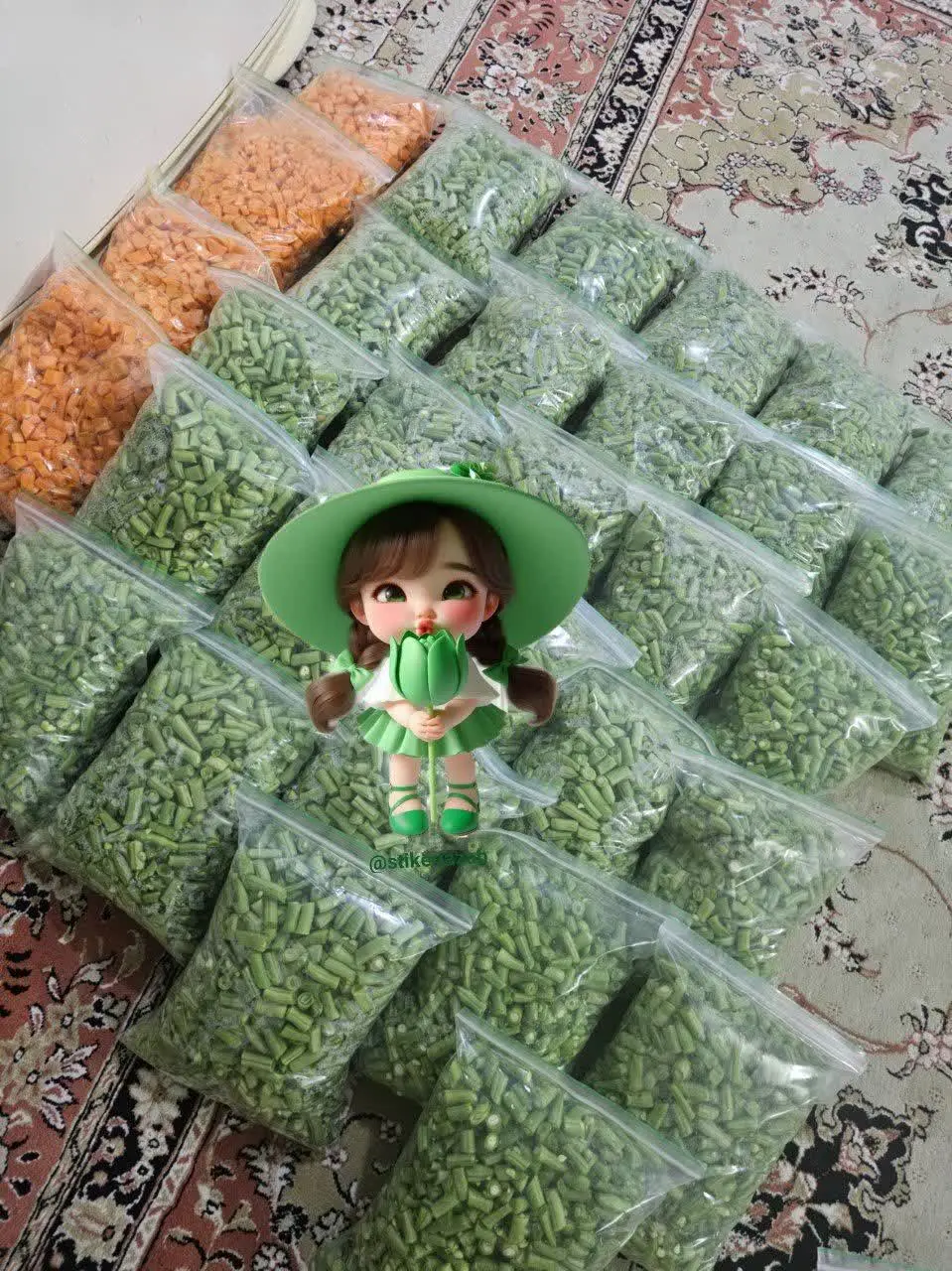 ۳۰کیلو لوبیا و هویج آماده کردم برای مشتریهای عزیز